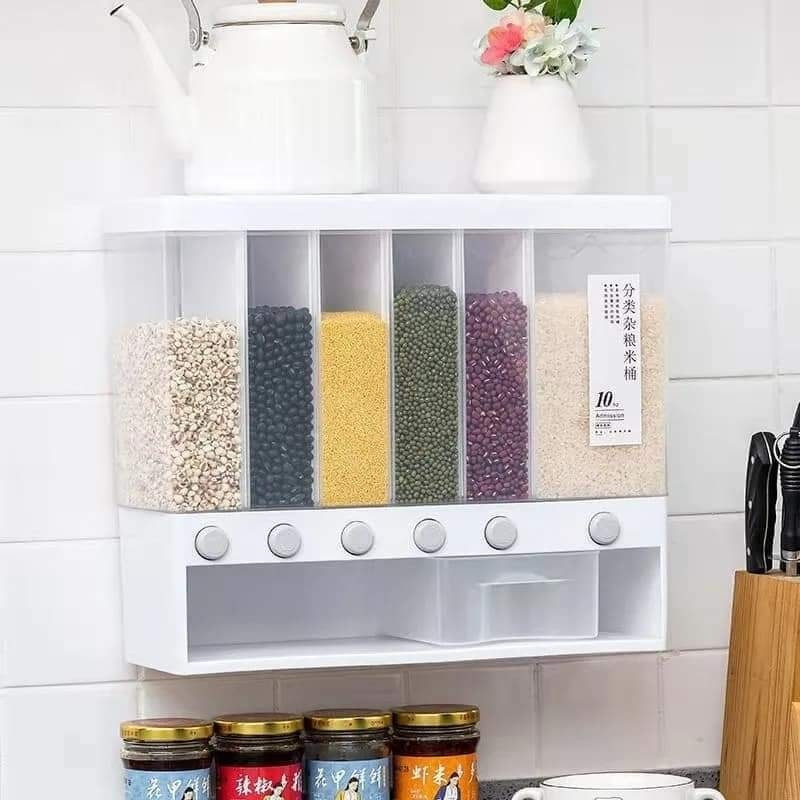 Wall-Mounted Multi-Section Grain & Rice Dispenser - Image 2
