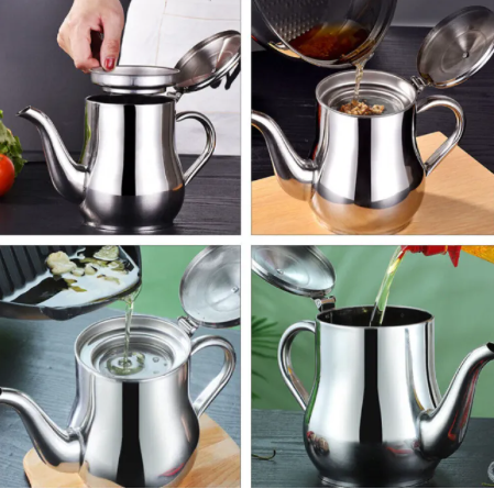 ( ১ পিস 550 ML) Stainless Steel Magic Oil Pot - Image 2