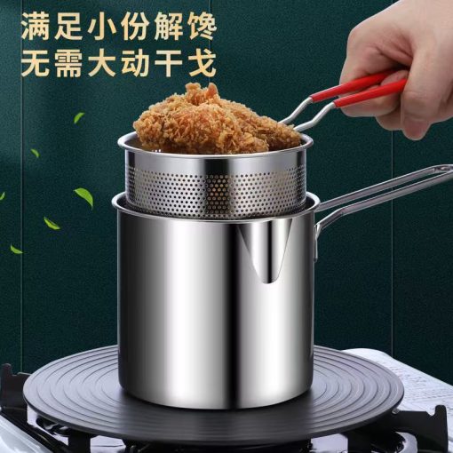 Stainless Steel Portable Deep Frying Pot (304 Grade) - Image 2